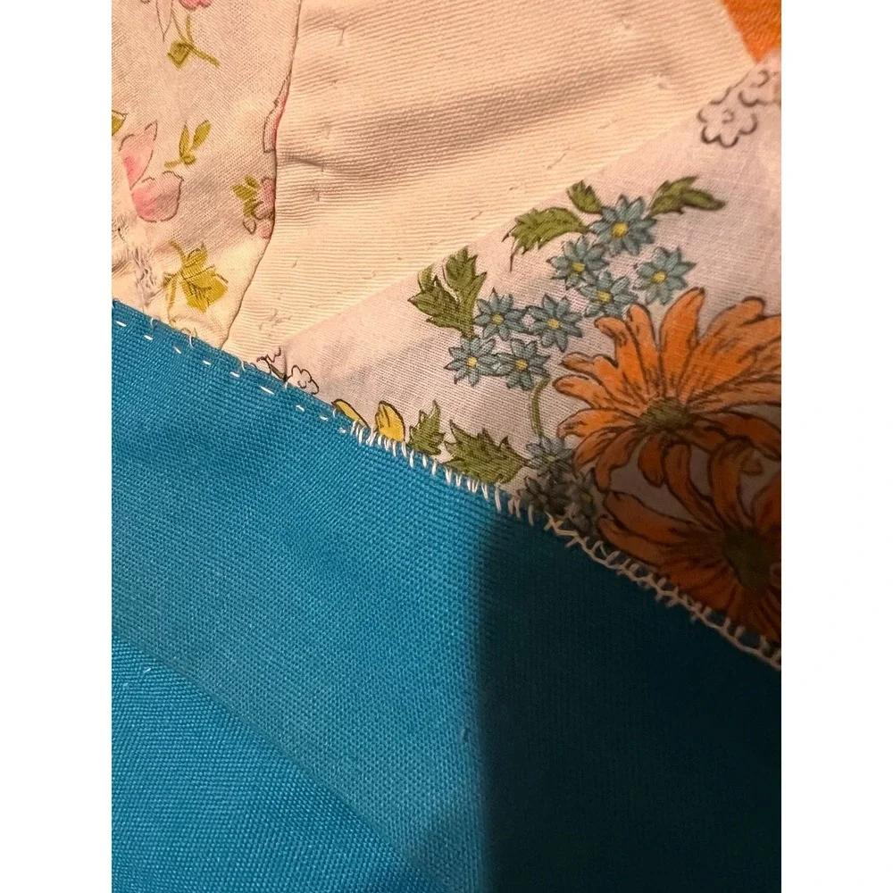 Handmade Triangle Quilt approximately 72